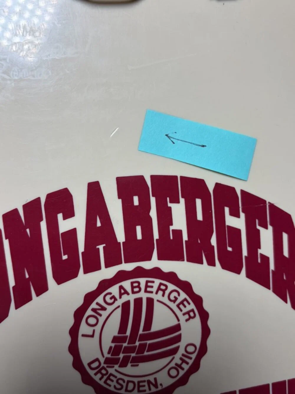 Longaberger University Acrylic Clipboard Basketweave Logo Discontinued